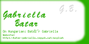 gabriella batar business card